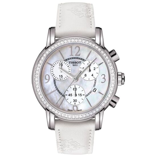 Tissot Women's Dressport Diamond Synthetic Leather Watch 35mm T050.217.67.117.00 - Picture 4 of 16